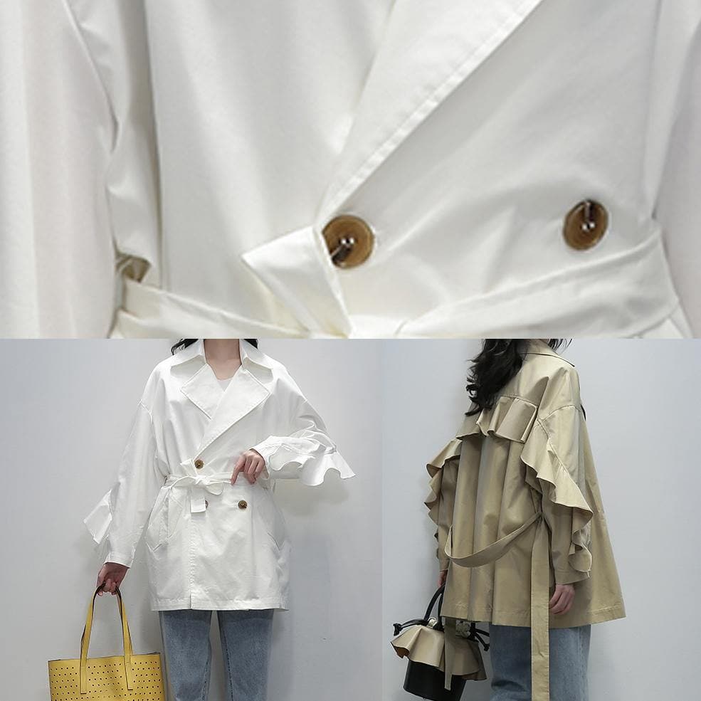 Chic Notched tie waist Fashion tunics yellow women coats TCT201207