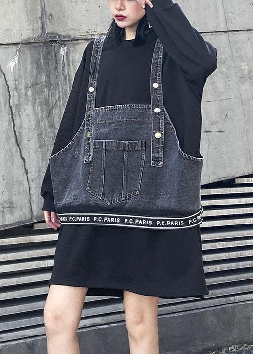 Chic black cotton Blouse o neck two pieces Plus Size Clothing tops AT-LTP191231