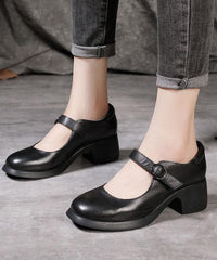 Chocolate High Heels Buckle Strap Chunky High Heels XZ-GGX210622