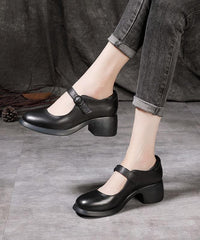 Chocolate High Heels Buckle Strap Chunky High Heels XZ-GGX210622