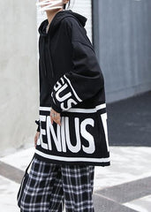 Chunky fall white Letter knit tops trendy plus size hooded top AT-LTP201014