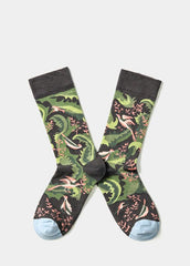 Classy Fashion pattern Jacquard Cotton Crew Socks soc220106