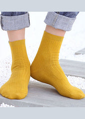 Classy Solid color Cotton Crew Socks dylinoshop