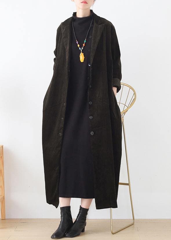 Classy army green  clothes For Women Fashion Ideas Notched patchwork coat AM-TCT201126
