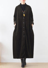 Classy army green  clothes For Women Fashion Ideas Notched patchwork coat AM-TCT201126