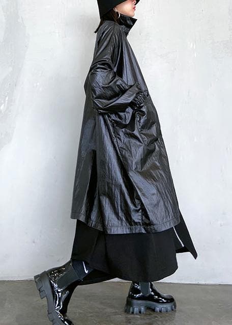 Classy black Fashion clothes Wardrobes lapel pockets fall women coats AT-TCT200909