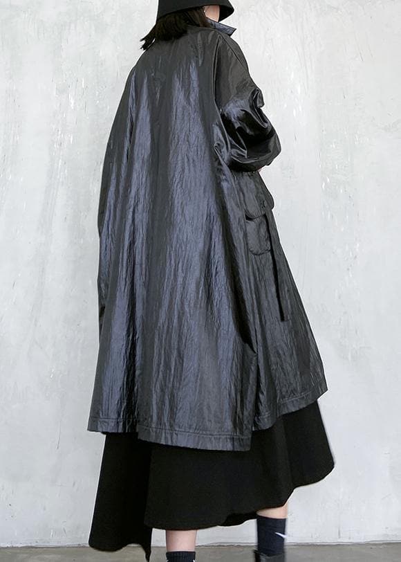 Classy black Fashion clothes Wardrobes lapel pockets fall women coats AT-TCT200909