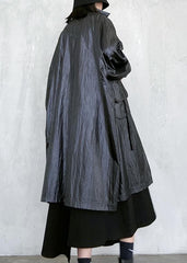Classy black Fashion clothes Wardrobes lapel pockets fall women coats AT-TCT200909