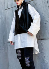 Classy white cotton clothes For Women lapel two pieces top AT-LTP191231
