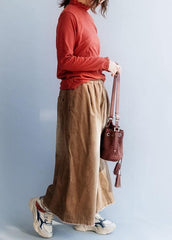 Comfy red sweater tops wild trendy plus size high neck knitwear LTP191125