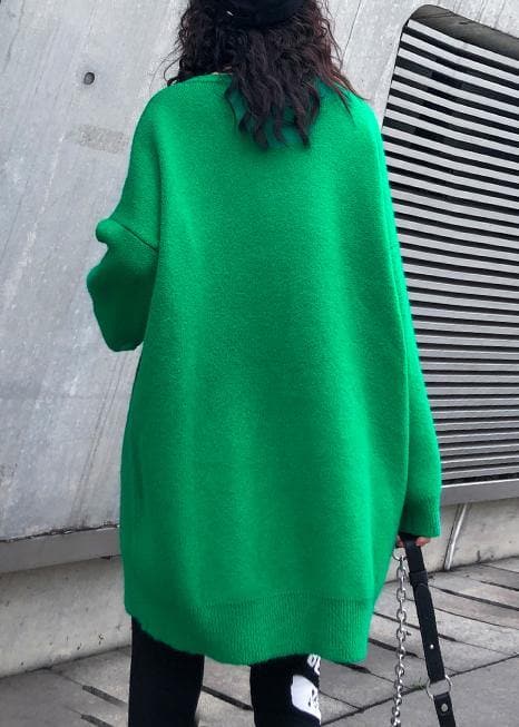 Cozy green print clothes For Women plus size clothing o neck knitwear AT-NTP191113