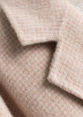 DIY beige plaid Plus Size tunics for women Work Outfits Notched pockets Woolen Coats TCT200915