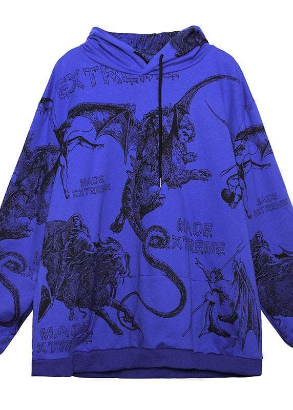 DIY black prints cotton clothes hooded loose fall T shirts AT-CTS190903