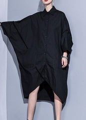 DIY black quilting clothes lapel asymmetric Maxi spring Dresses AT-LTP201228