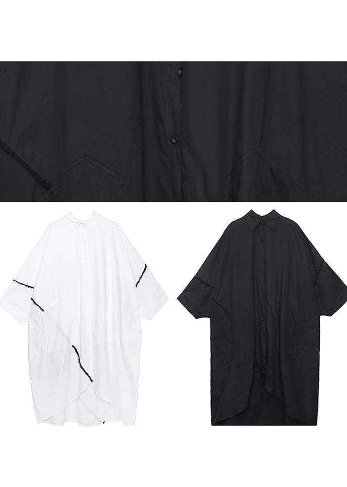 DIY black quilting clothes lapel asymmetric Maxi spring Dresses AT-LTP201228