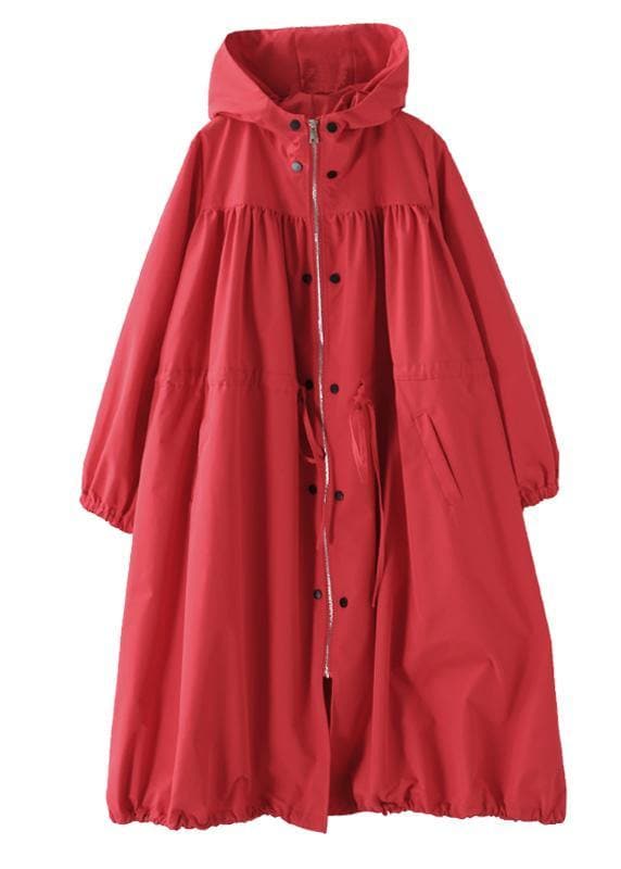 DIY hooded drawstring Fine clothes black silhouette outwears WG-TCT191018