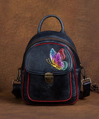 DIY retro Green Versatile Paitings Calf Leather Backpack Bag ZPBAG-BGS220209