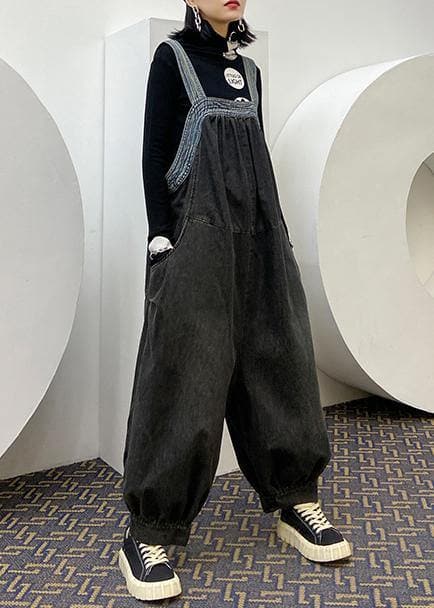 Denim overalls 2021 new fashion plus size casual nine-point lantern pants female summer jumpsuit AT-LPTS200812
