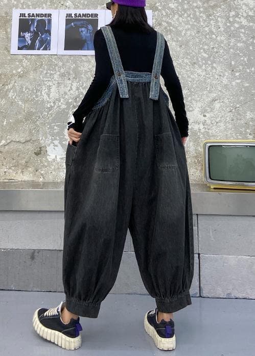 Denim overalls 2021 new fashion plus size casual nine-point lantern pants female summer jumpsuit AT-LPTS200812