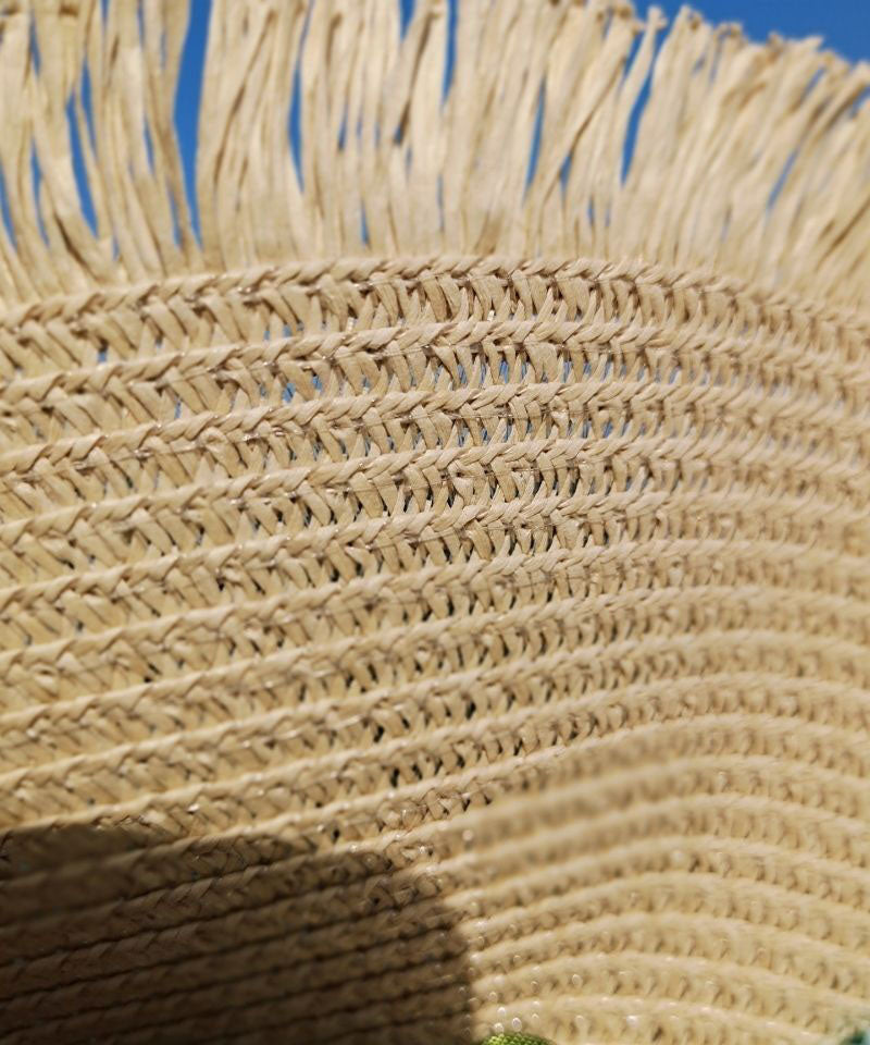 Elegant Pink Straw Woven Beach Floppy Sun Hat dylinoshop