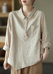 Fashion Black Button asymmetrical design Fall Shirt Long sleeve GK-LTP211019