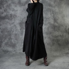 Fashion Black Turtleneck Patchwork Corduroy Fall Long Sweater WF-NSD210915