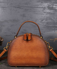 Fashion Brown The Sunflowers Embossing Calf Leather Rivet Tote Handbag ZP-BGS220816