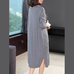 Fashion Loose Pure Color Knitted Dresses Women Casual Clothes NSD181127
