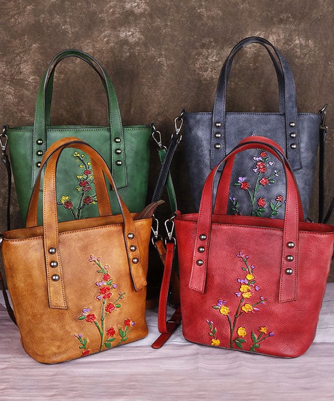Fashion Yellow Embossing Paitings Calf Leather Messenger Bag ZPBAG-BGS220209