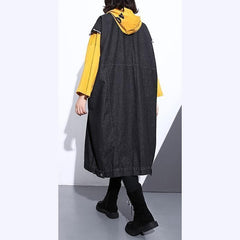 Fashion black coat Loose fitting lapel Coats fine pockets sleeveless coat AT-CTS180910