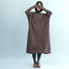 Fashion chocolate Sweater weather Vintage Fuzzy high neck knitwear NSD181220