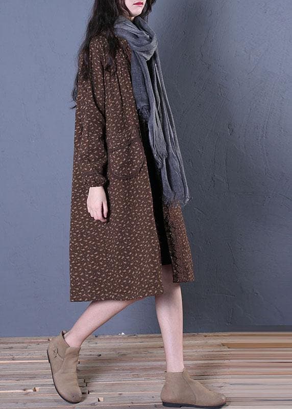 Fashion plus size Coats fall black print hooded coats TCT190925