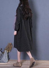 Fashion plus size Coats fall black print hooded coats TCT190925