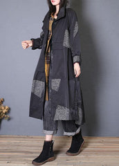 Fashion plus size Coats fall black zippered coats TCT190925