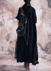 Fashion red print overcoat oversize long coat fall lapel patchwork coat TCT190910