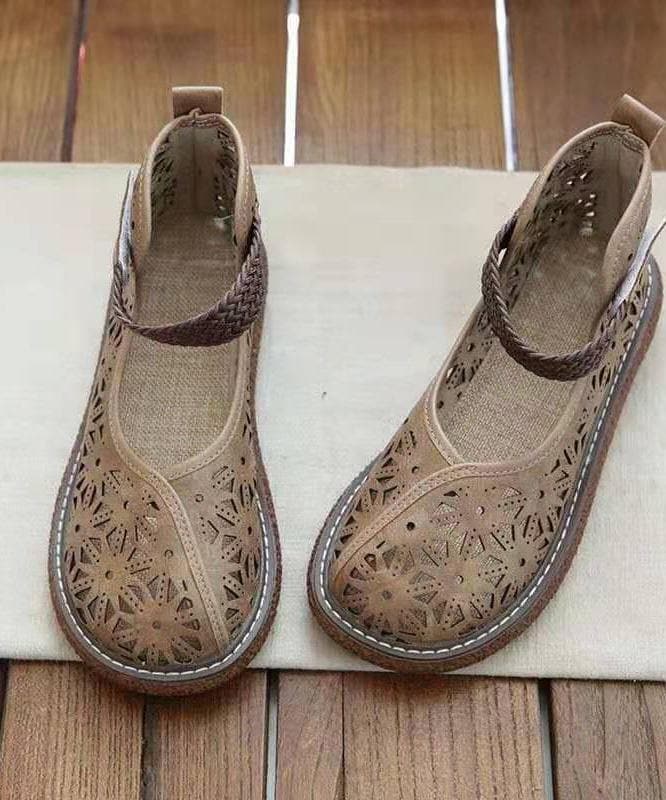 Faux Leather Khaki Water Sandals Buckle Strap best sandals for walking LX210609