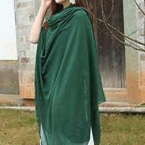 Female bib Korean wild long shawl wild green silk scarf SCF200801