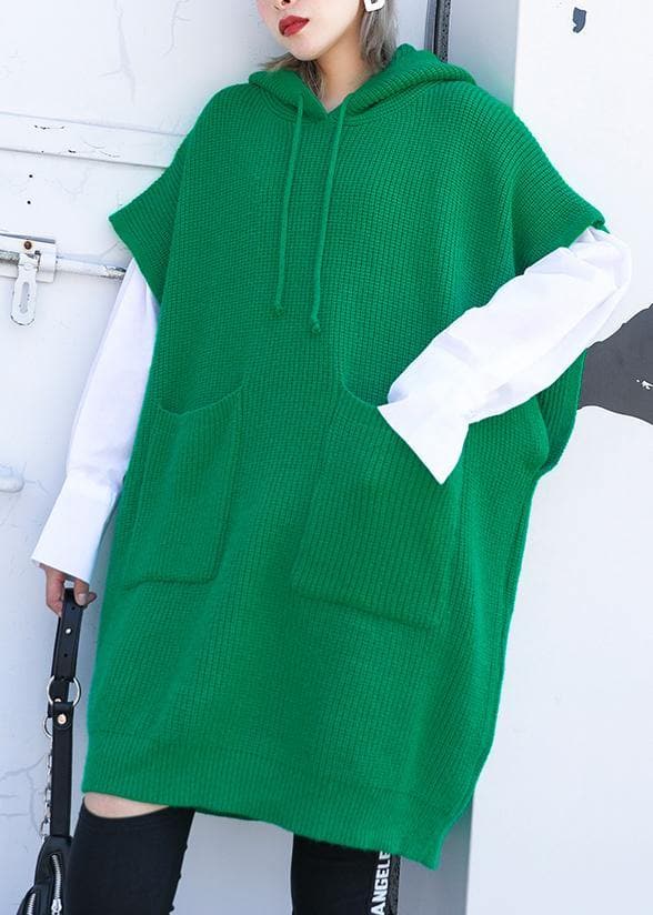 For Spring green sweaters trendy plus size hooded pockets tops AT-NTP191023