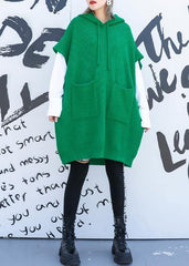 For Spring green sweaters trendy plus size hooded pockets tops AT-NTP191023
