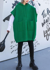 For Spring green sweaters trendy plus size hooded pockets tops AT-NTP191023