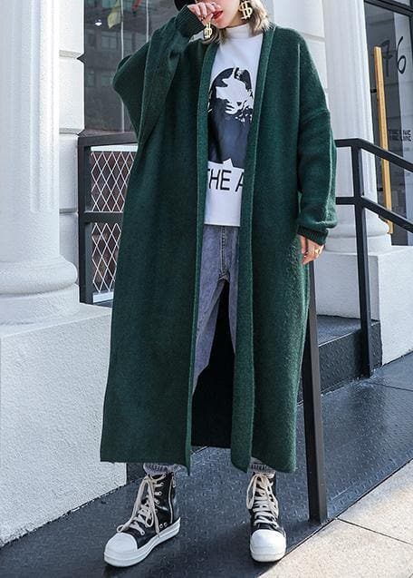For Spring knit sweat tops fall fashion blackish green sweater coat AT-CDG191023