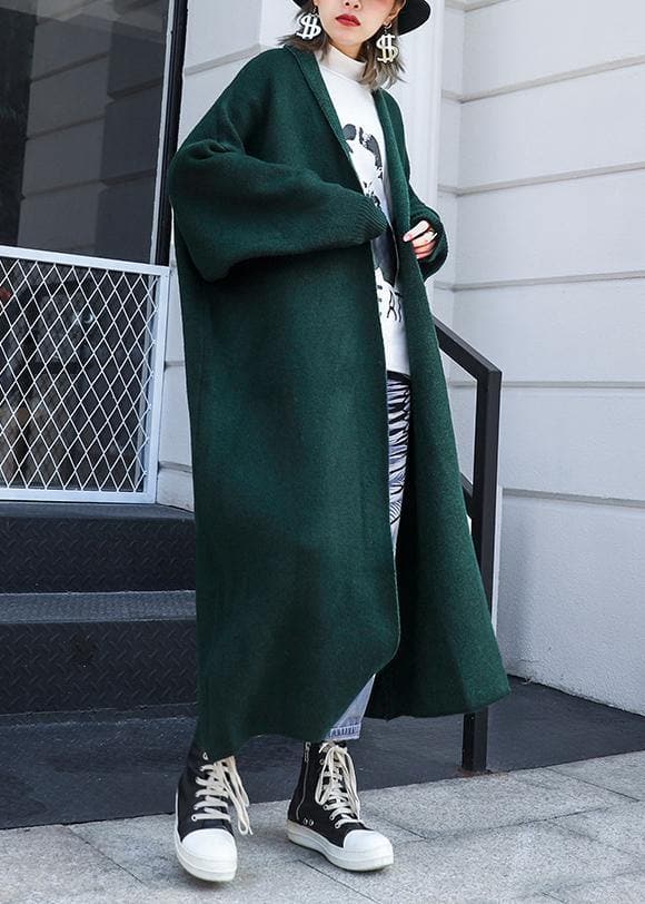 For Spring knit sweat tops fall fashion blackish green sweater coat AT-CDG191023