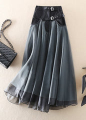 French Grey fashion Patchwork Tulle Skirts Spring BP-SKTS220128