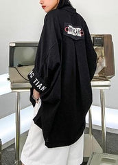 French black clothes For Women zippered Batwing Sleeve Dresses tops AT-LTP200812