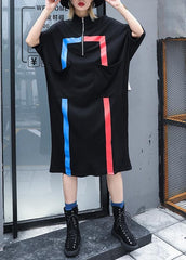 French black cotton clothes For Women zippered A Line summer Dresses AT-SDL190411
