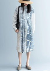 French black striped clothes Women lapel patchwork short Dress FDL201026