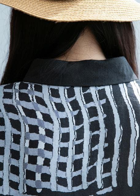 French black striped clothes Women lapel patchwork short Dress FDL201026