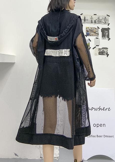 French hooded tulle fall dresses Fashion Ideas black Plus Size Dress AT-LTP200812