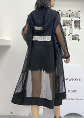 French hooded tulle fall dresses Fashion Ideas black Plus Size Dress AT-LTP200812
