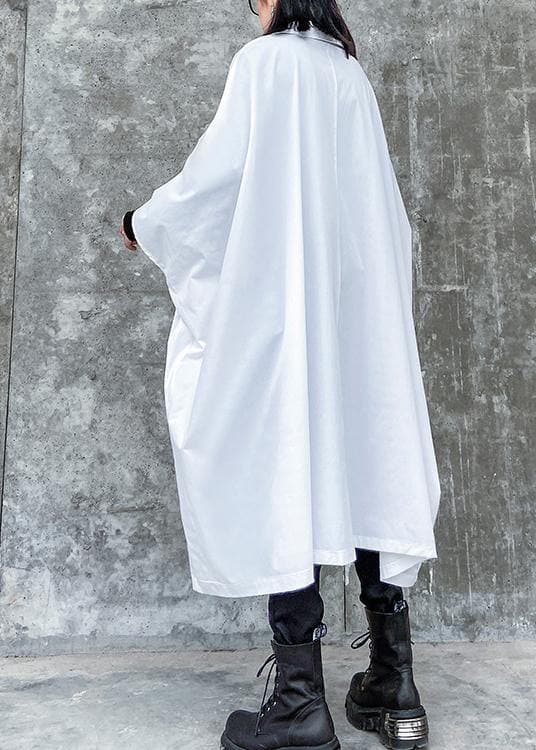 French lapel zippered Fashion crane coats white Midi women coats AT-LTP201228